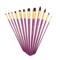 RSET-9315 | 12pc Burgundy Taklon Long Handle Variety Brush Set